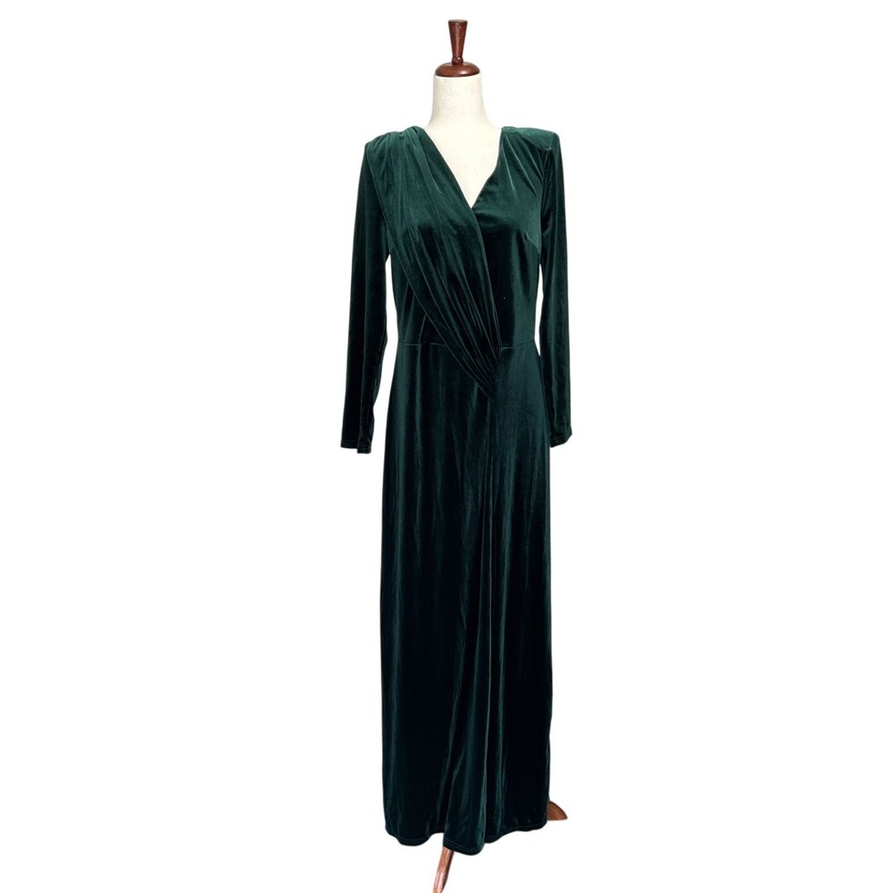 Faeriesty Green Velvet Dress Size 1XL Elegant Formal Gown Halloween Costume